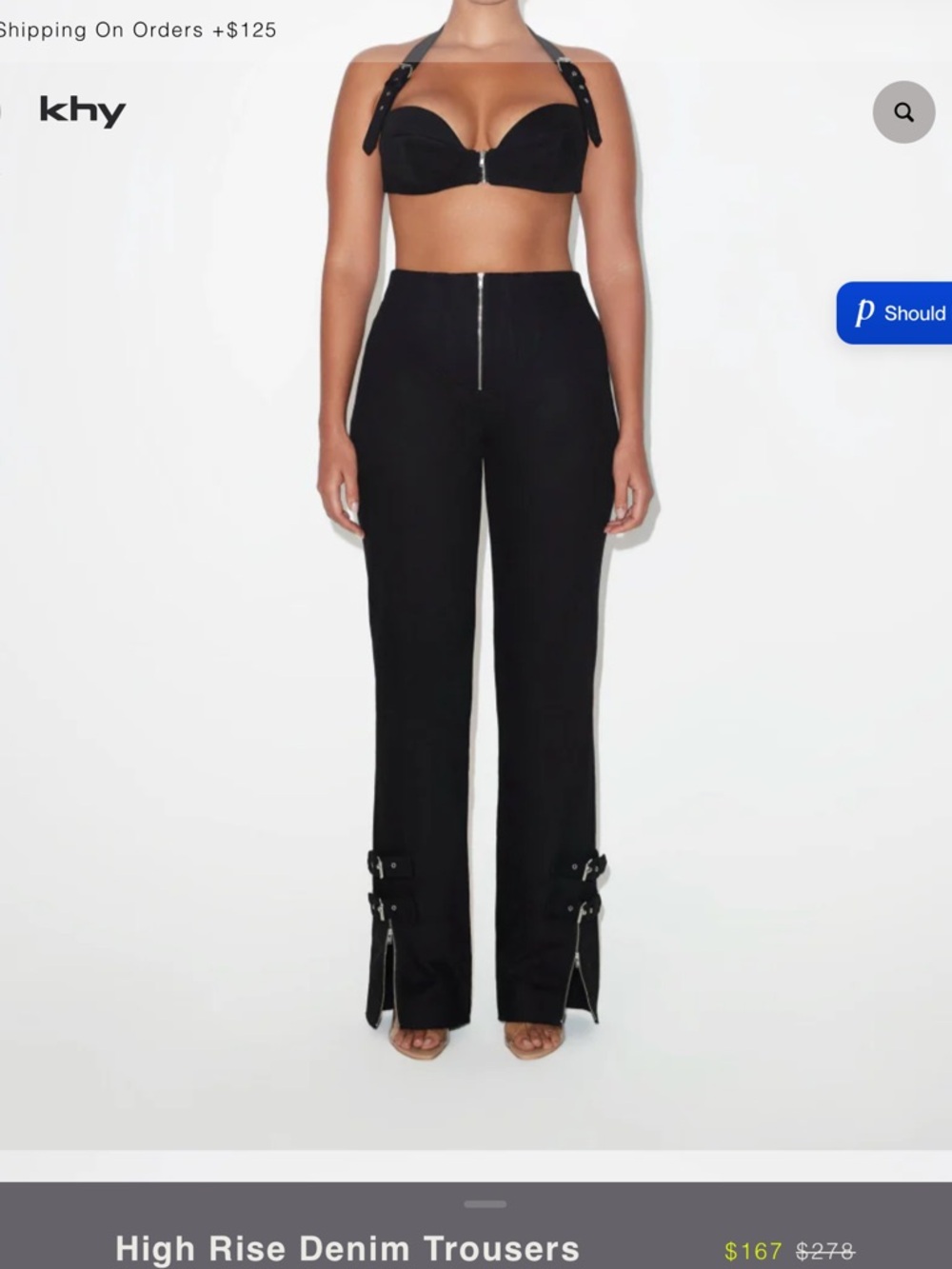 Khy x Dilara Findikoglu High-Rise Denim Trousers